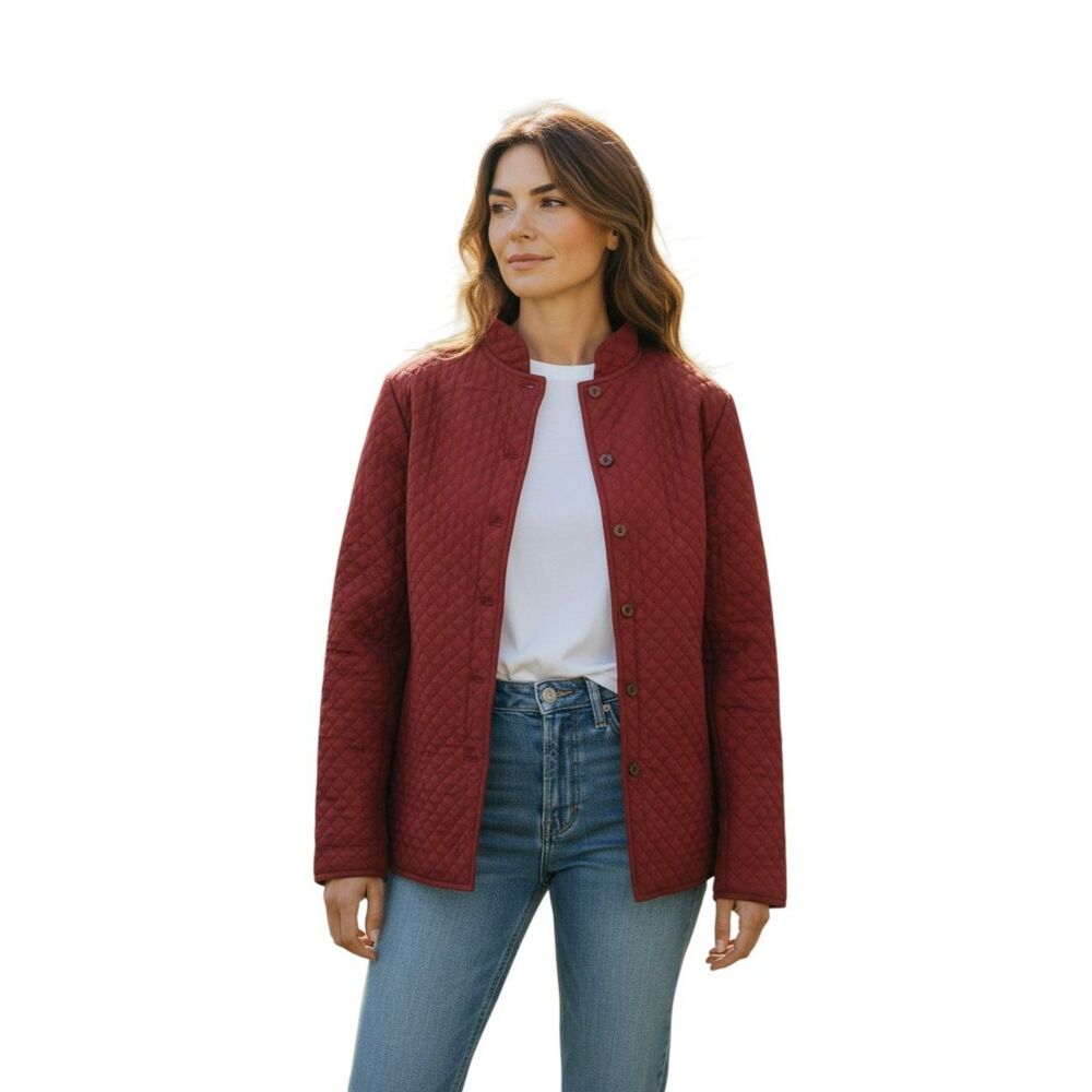 kiko Jacket Women’s Size XS Red100% silk with Pockets Brand New #84